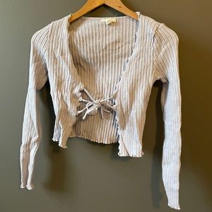 Light Purple Double-Tie Cardigan